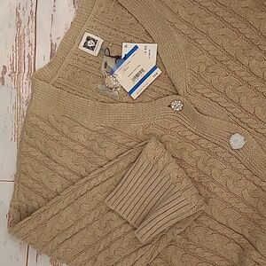 Anne Klein Cardigan .. XL‎ .. Latte
